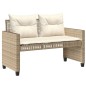 vidaXL Set sofás jardín 4 pzas y cojines ratán sintético vidrio beige vidaXL Set sofás jardín 4 pzas y cojines ratán sintético vidrio beige