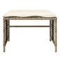vidaXL Set sofás jardín 4 pzas y cojines ratán sintético vidrio beige vidaXL Set sofás jardín 4 pzas y cojines ratán sintético vidrio beige