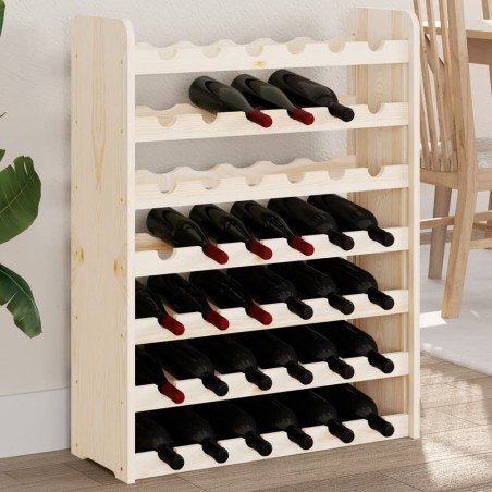 vidaXL Botellero madera maciza de pino 67,5x25x87 cm
