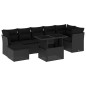 vidaXL Set de sofás de jardín 8 piezas y cojines ratán sintético negro vidaXL Set de sofás de jardín 8 piezas y cojines ratán sintético negro
