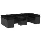 vidaXL Set de sofás de jardín 11 pzas y cojines ratán sintético negro vidaXL Set de sofás de jardín 11 pzas y cojines ratán sintético negro