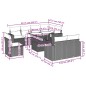 vidaXL Set de sofás de jardín 8 piezas y cojines ratán sintético negro vidaXL Set de sofás de jardín 8 piezas y cojines ratán sintético negro