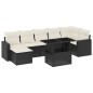 vidaXL Set de sofás de jardín 8 piezas y cojines ratán sintético negro vidaXL Set de sofás de jardín 8 piezas y cojines ratán sintético negro