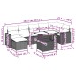 vidaXL Set de sofás de jardín 8 piezas y cojines ratán sintético negro vidaXL Set de sofás de jardín 8 piezas y cojines ratán sintético negro