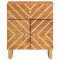 vidaXL Mesita de noche madera maciza mango marrón y negro 50x33x60 c