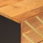 vidaXL Mesita de noche madera maciza mango marrón y negro 50x33x60 c