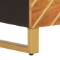 vidaXL Mesita de noche madera maciza mango marrón y negro 50x33x60 c