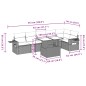 vidaXL Set de sofás de jardín 7 pzas con cojines ratán sintético negro vidaXL Set de sofás de jardín 7 pzas con cojines ratán sintético negro