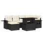 vidaXL Set de sofás de jardín 7 pzas con cojines ratán sintético negro vidaXL Set de sofás de jardín 7 pzas con cojines ratán sintético negro