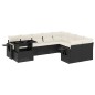 vidaXL Set de sofás de jardín 10 pzas cojines ratán sintético negro vidaXL Set de sofás de jardín 10 pzas cojines ratán sintético negro