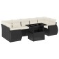 vidaXL Set de sofás de jardín 8 piezas y cojines ratán sintético negro vidaXL Set de sofás de jardín 8 piezas y cojines ratán sintético negro