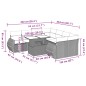 vidaXL Set de sofás de jardín 8 piezas y cojines ratán sintético negro vidaXL Set de sofás de jardín 8 piezas y cojines ratán sintético negro