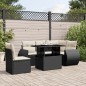 vidaXL Set de sofás de jardín 6 piezas y cojines ratán sintético negro vidaXL Set de sofás de jardín 6 piezas y cojines ratán sintético negro