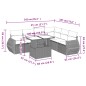 vidaXL Set de sofás de jardín 7 pzas con cojines ratán sintético negro vidaXL Set de sofás de jardín 7 pzas con cojines ratán sintético negro