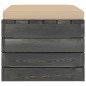 vidaXL Otomanas de palets de jardín 2 pzas cojines madera maciza pino vidaXL Otomanas de palets de jardín 2 pzas cojines madera maciza pino