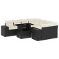 vidaXL Set de sofás de jardín 8 piezas y cojines ratán sintético negro vidaXL Set de sofás de jardín 8 piezas y cojines ratán sintético negro