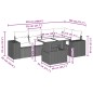vidaXL Set de sofás de jardín 6 piezas y cojines ratán sintético negro vidaXL Set de sofás de jardín 6 piezas y cojines ratán sintético negro