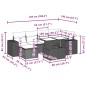 vidaXL Set de sofás de jardín 7 pzas con cojines ratán sintético negro vidaXL Set de sofás de jardín 7 pzas con cojines ratán sintético negro