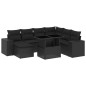 vidaXL Set de sofás de jardín 8 piezas y cojines ratán sintético negro vidaXL Set de sofás de jardín 8 piezas y cojines ratán sintético negro