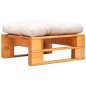 vidaXL Otomana de palets de jardín con cojín arena madera marrón miel