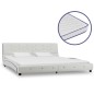 vidaXL Cama con colchón viscoelástico cuero sintético blanco 180x200cm vidaXL Cama con colchón viscoelástico cuero sintético blanco 180x200cm