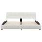 vidaXL Cama con colchón viscoelástico cuero sintético blanco 180x200cm vidaXL Cama con colchón viscoelástico cuero sintético blanco 180x200cm