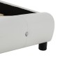 vidaXL Cama con colchón viscoelástico cuero sintético blanco 180x200cm vidaXL Cama con colchón viscoelástico cuero sintético blanco 180x200cm