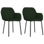vidaXL Sillas de comedor 2 unidades terciopelo verde oscuro vidaXL Sillas de comedor 2 unidades terciopelo verde oscuro