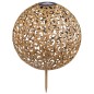 Hi Lámpara LED solar de jardín forma esférica metal marrón 28,5 cm Hi Lámpara LED solar de jardín forma esférica metal marrón 28,5 cm
