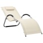 vidaXL Tumbonas 2 unidades textilene crema y gris vidaXL Tumbonas 2 unidades textilene crema y gris