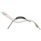 vidaXL Tumbonas 2 unidades textilene crema y gris vidaXL Tumbonas 2 unidades textilene crema y gris