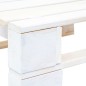 vidaXL Otomana de jardín de palets madera de pino impregnada blanca