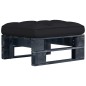 vidaXL Otomana de jardín de palets madera de pino impregnada negro vidaXL Otomana de jardín de palets madera de pino impregnada negro