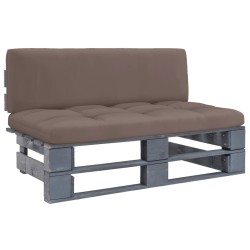 vidaXL Otomana de jardín de palets madera de pino impregnada gris