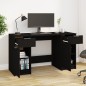 vidaXL Escritorio con armario lateral madera contrachapada negro vidaXL Escritorio con armario lateral madera contrachapada negro