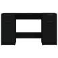 vidaXL Escritorio con armario lateral madera contrachapada negro vidaXL Escritorio con armario lateral madera contrachapada negro