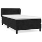 vidaXL Cama box spring con colchón terciopelo negro 100x200 cm