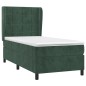 vidaXL Cama box spring con colchón terciopelo verde oscuro 80x200 cm vidaXL Cama box spring con colchón terciopelo verde oscuro 80x200 cm