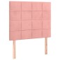vidaXL Cama box spring con colchón terciopelo rosa 80x200 cm vidaXL Cama box spring con colchón terciopelo rosa 80x200 cm