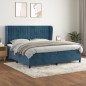 vidaXL Cama box spring con colchón terciopelo azul oscuro 200x200 cm vidaXL Cama box spring con colchón terciopelo azul oscuro 200x200 cm