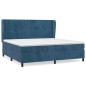 vidaXL Cama box spring con colchón terciopelo azul oscuro 200x200 cm vidaXL Cama box spring con colchón terciopelo azul oscuro 200x200 cm