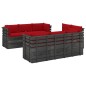 vidaXL Muebles de palets para jardín 9 pzas cojines madera maciza pino vidaXL Muebles de palets para jardín 9 pzas cojines madera maciza pino