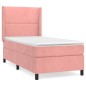 vidaXL Cama box spring con colchón terciopelo rosa 80x200 cm vidaXL Cama box spring con colchón terciopelo rosa 80x200 cm