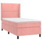 vidaXL Cama box spring con colchón terciopelo rosa 80x200 cm vidaXL Cama box spring con colchón terciopelo rosa 80x200 cm