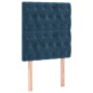 vidaXL Cama box spring con colchón terciopelo azul oscuro 80x200 cm vidaXL Cama box spring con colchón terciopelo azul oscuro 80x200 cm