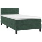 vidaXL Cama box spring colchón y LED terciopelo verde oscuro 80x200 cm vidaXL Cama box spring colchón y LED terciopelo verde oscuro 80x200 cm