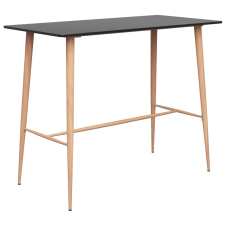 vidaXL Mesa alta y taburetes de bar 7 piezas negro y blanco
