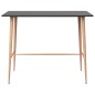 vidaXL Mesa alta y taburetes de bar 7 piezas negro y blanco vidaXL Mesa alta y taburetes de bar 7 piezas negro y blanco
