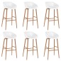 vidaXL Mesa alta y taburetes de bar 7 piezas negro y blanco vidaXL Mesa alta y taburetes de bar 7 piezas negro y blanco