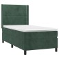 vidaXL Cama box spring colchón y LED terciopelo verde oscuro 80x200 cm vidaXL Cama box spring colchón y LED terciopelo verde oscuro 80x200 cm